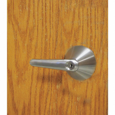 SECURITECH LSL-C1-SE2-630-LHR Door Lever Lockset, Lsl Lever, Brushed Stainless Steel, Kenstan 54G | CU2LBH 52HY94