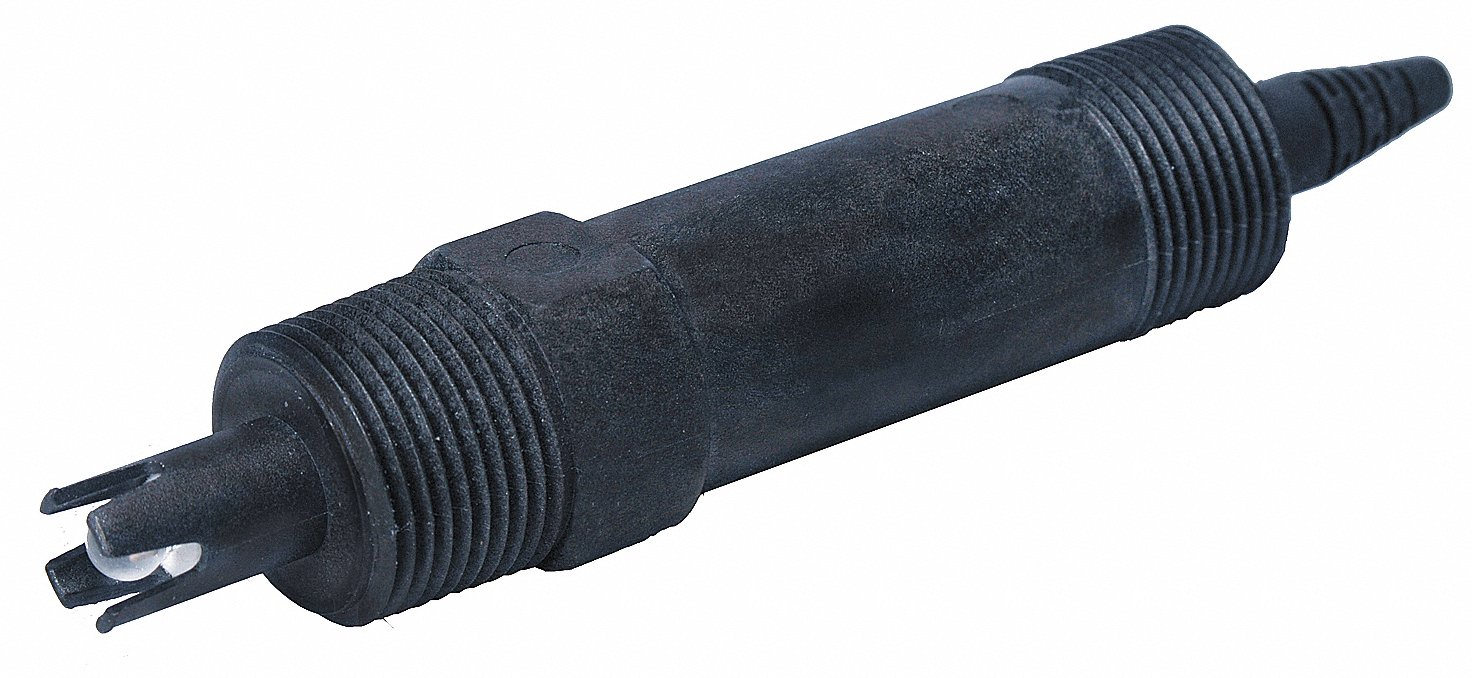 SENSOREX S267CD Ph Electrode, 0 - 14 Ph, 0 Deg To 80 Deg C, Ryton Pps, Bnc, Round | CU2MDQ 16Z004