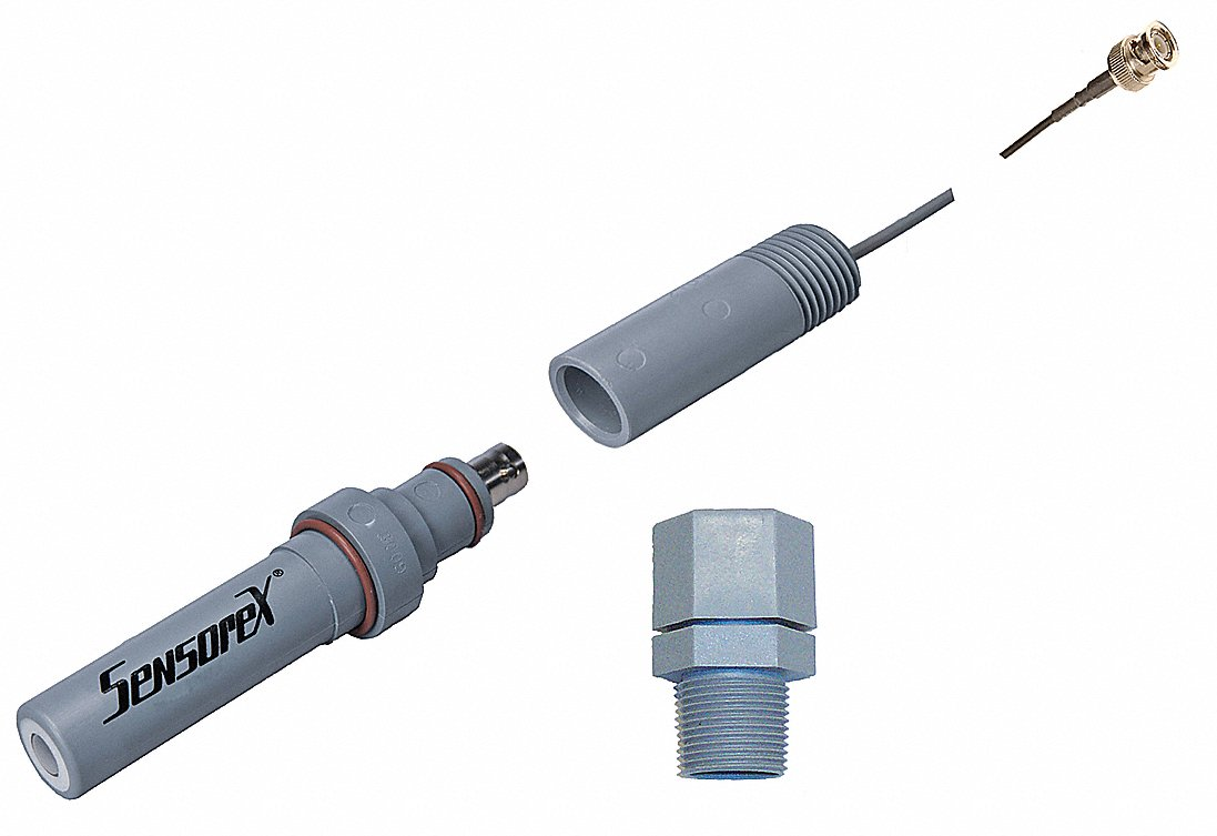 SENSOREX S6600-ORP/10/BNC Inline Sensor Assembly Kit, +/-2000mV or range of meter, -1999 to 1999mV | CU2MDL 22FH72