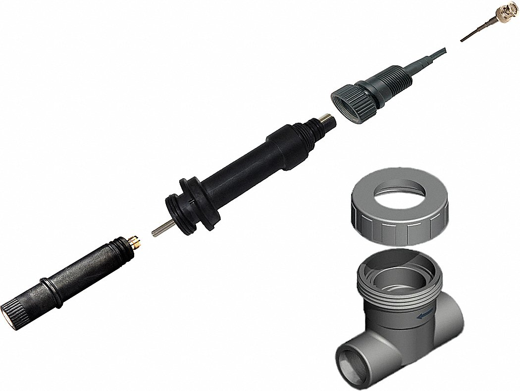 SENSOREX S8300/10/BNC Inline pH Assembly Kit, 0 to 14, Periodically, Inline pH Assembly Kit | CU2MDT 22FH90