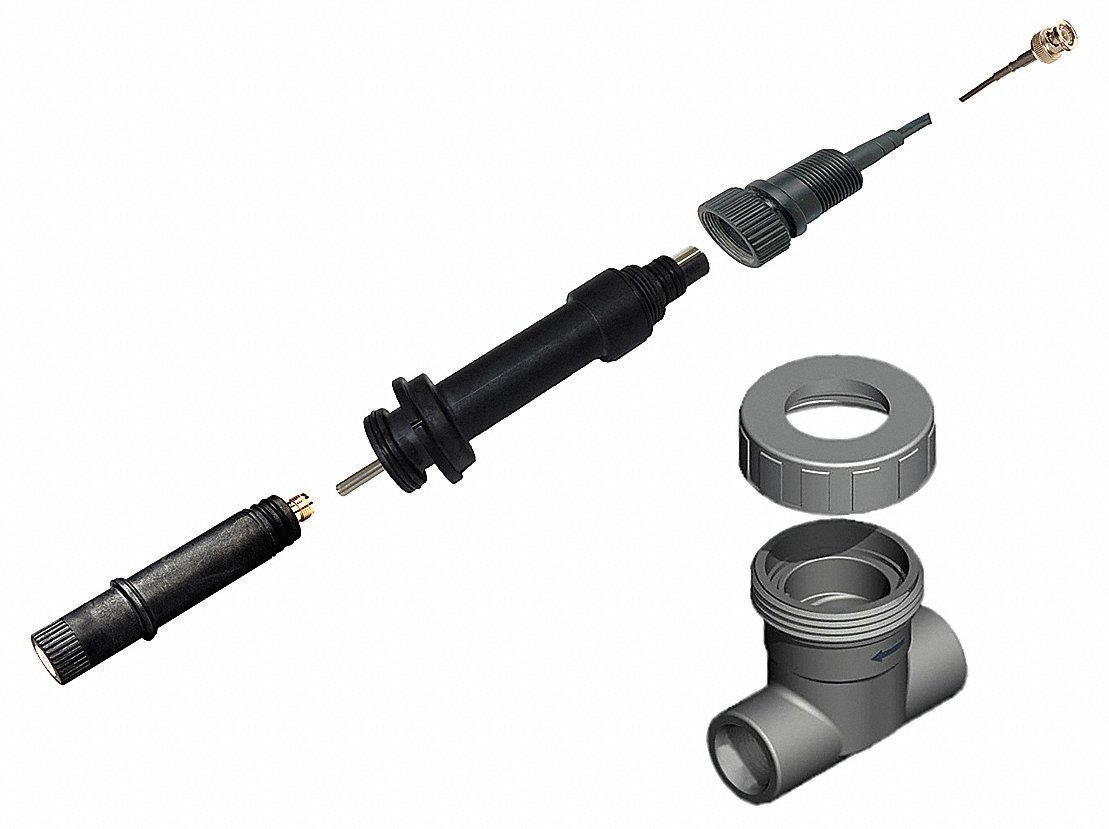 SENSOREX S8300-ORP/10/BNC Inline Measuring Assembly Kit, -1999 to 1999mV | CU2MDK 22FH78