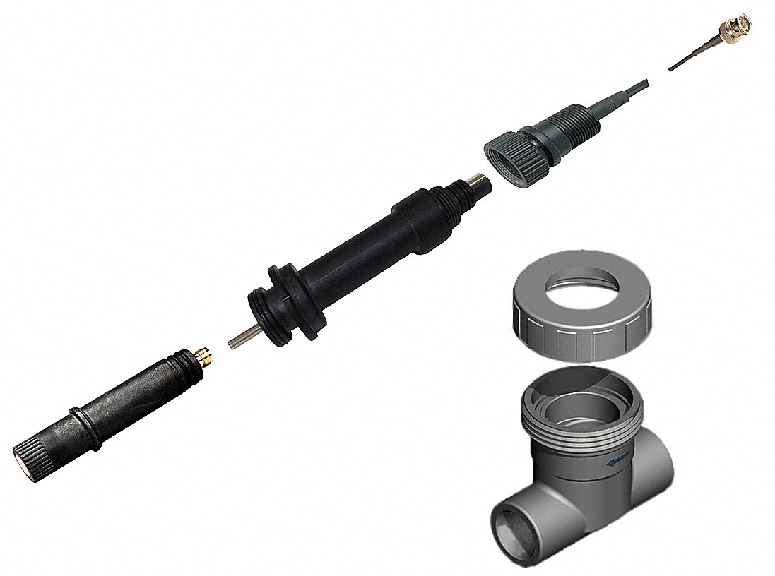SENSOREX S8300TC/10/BNC/TL Inline pH Measuring Assembly Kit, 0 to 14, Auto Temp Compensation, Periodically | CU2MDU 22FH79