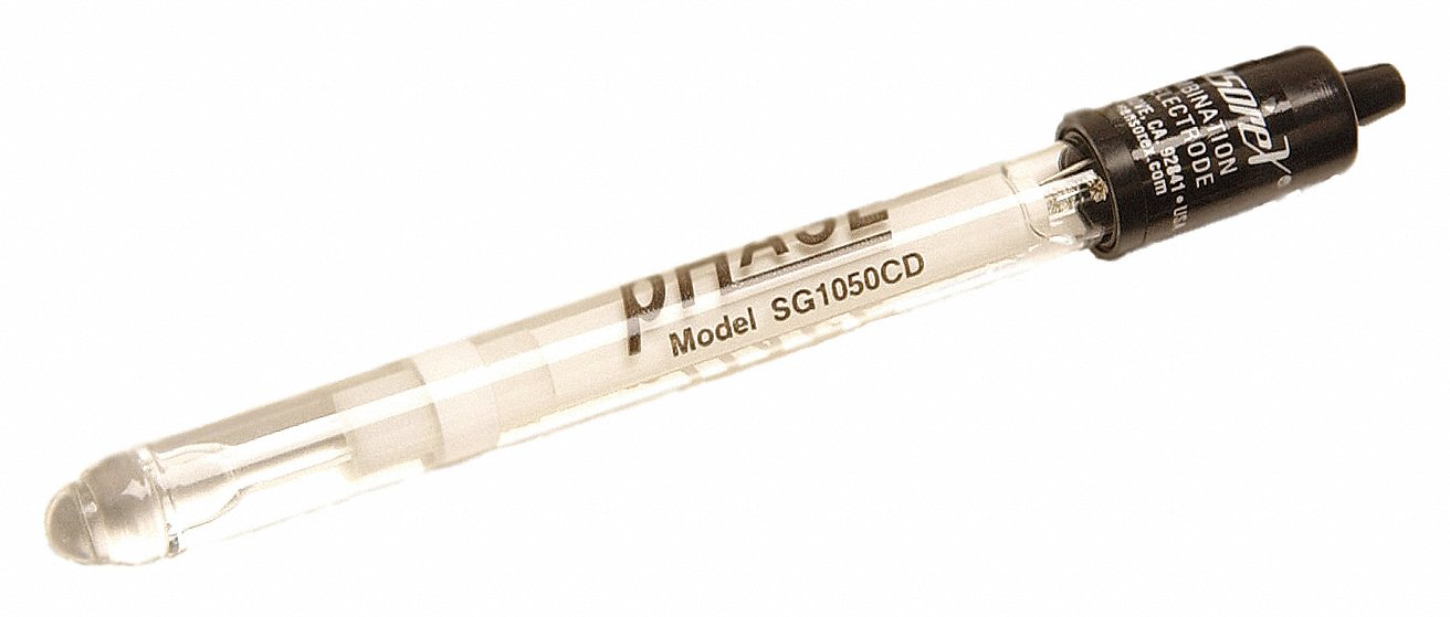 SENSOREX SG1050CD Ph Electrode, 0 - 14 Ph, 0 Deg To 100 Deg C, Glass, Bnc, Round, 12 mm Dia | CU2MDP 16Y988