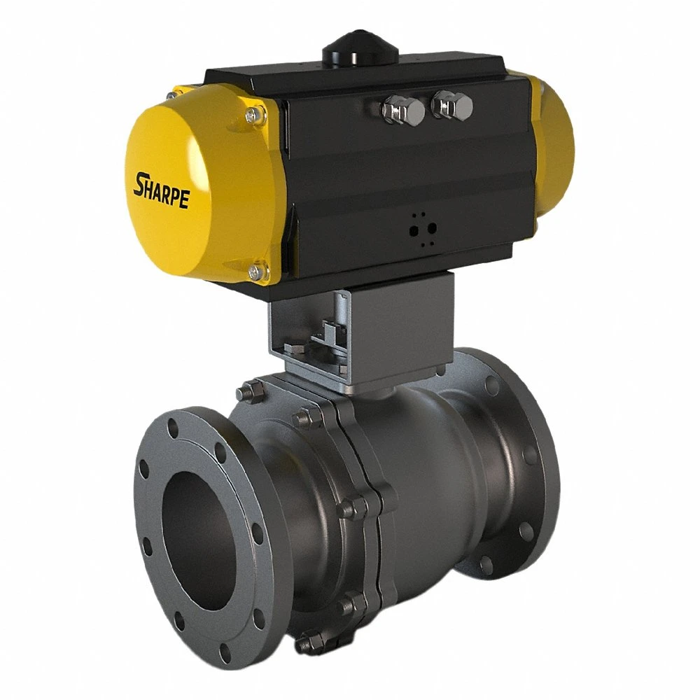 Pneumatically Actuated Two-Way Ball Valve, 2 Inch Size, Carbon Steel, Flange x Flange