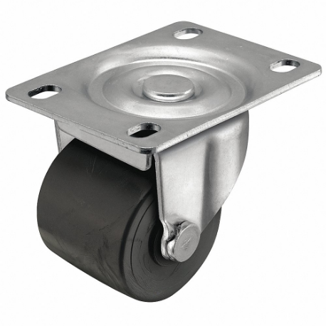 SHEPHERD CASTER C0014120TZ-POL01(KK) Low-Profile Standard Plate Caster, 1 1/2 Inch Dia, Swivel Caster | CU2PVL 60EX99