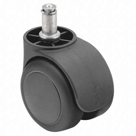 SHEPHERD CASTER PHG5558BK-U Friction-Ring Stem Caster, 2 1/8 Inch Wheel Dia, 75 lb, 2 1/8 Inch Mounting Height | CU2PUF 60EZ90