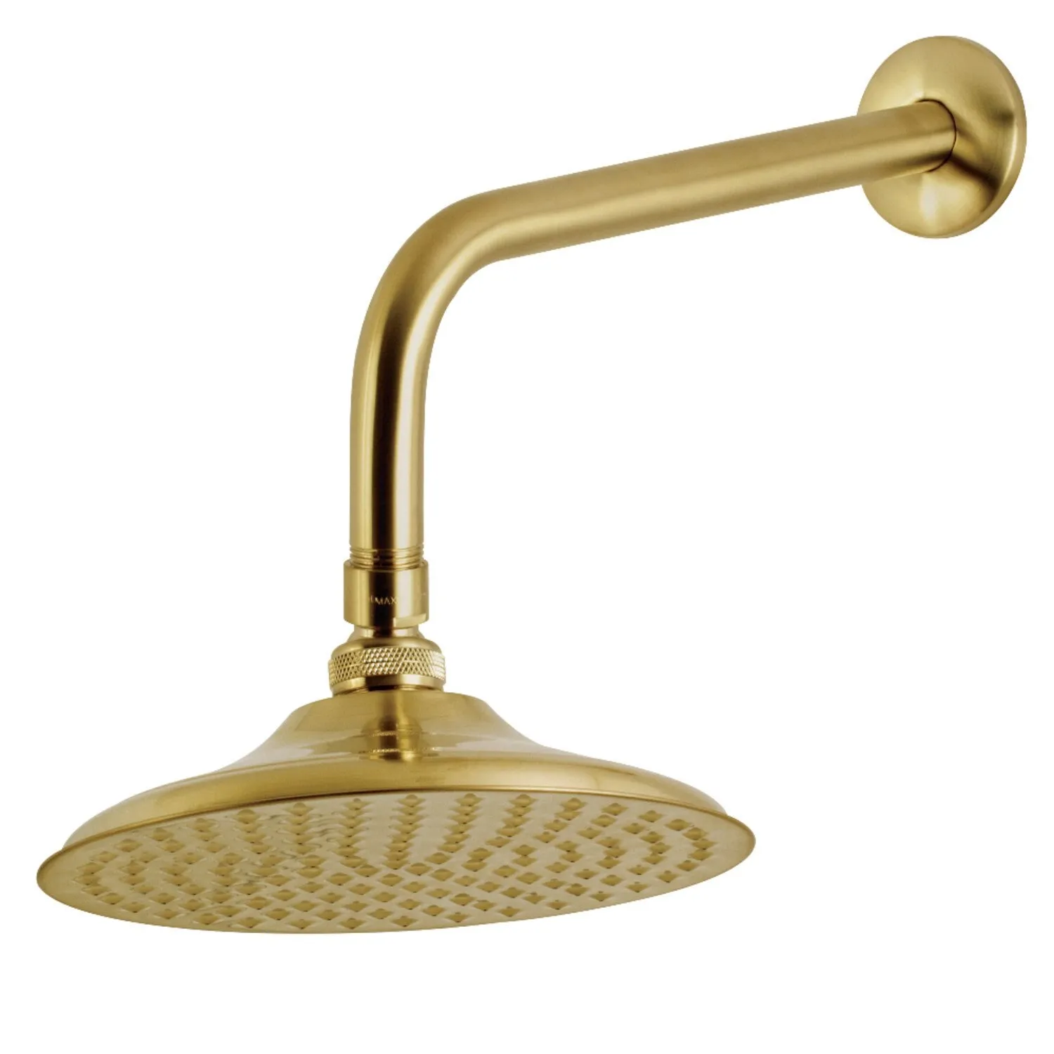 Shower Head, Brushed Brass, Wall Mount