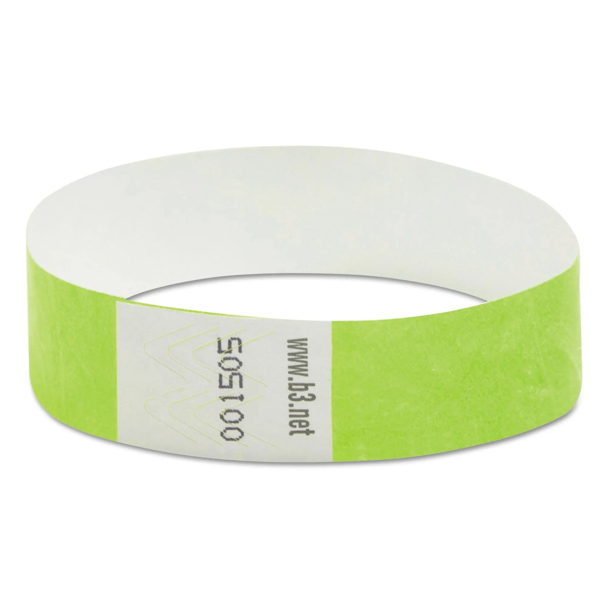 Security Wristbands, 0.75 Inch x 10 Inch Size, Green