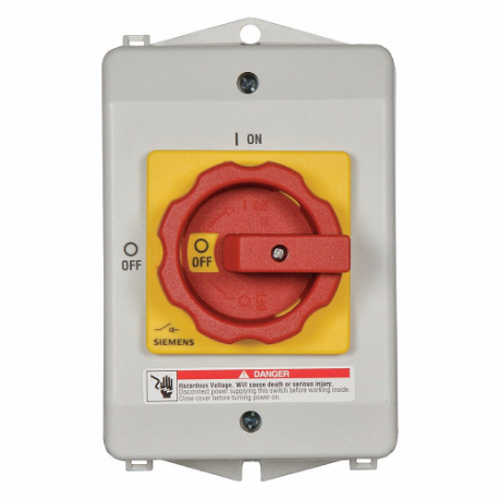 SIEMENS 3LD22641GP530US2 Safety Switch, Non-Fusible, 30 A, Three Phase, 690 Vac, Non-Metallic | CU2WPL 20RC53