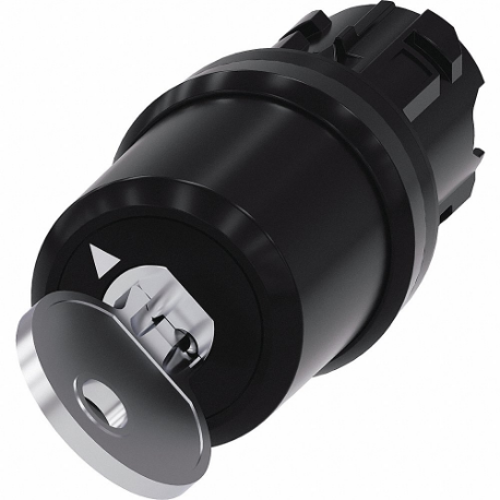 SIEMENS 3SU1000-5BF01-0AA0 Non-Illuminated Selector Switch Operator, 22 mm Size, Metal, Keyed, Maintained | CU2WTR 411K04