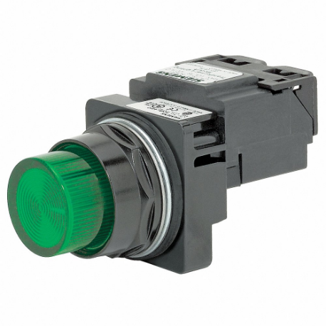 SIEMENS 52BL4J3XB Pilot Light Complete, 30 mm Size, Transformer, 480VAC, Green, LED | CU2VTE 41H055
