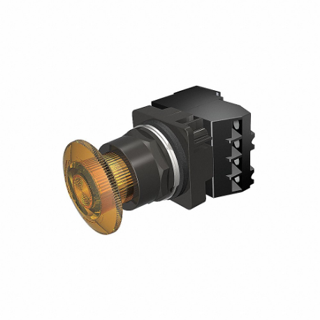 SIEMENS 52BR8JTAB Illuminated Push Button, Turn To Release, Amber, 6V Ac, Led, Epoxy | CU2UMF 22KN03