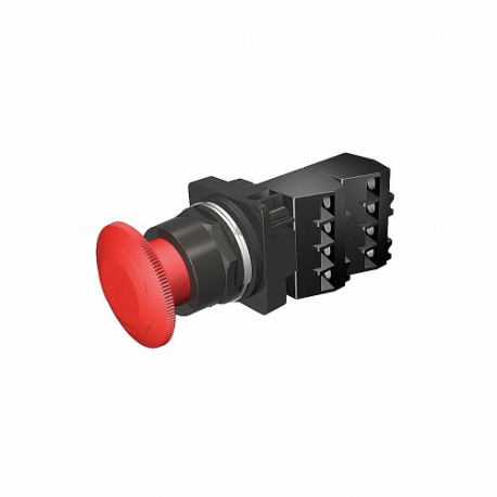 SIEMENS 52BR8W2G Non-Illuminated Push Button, 30 mm Size, Maintained Push/Maintained Pull, Red | CU2VHF 22KN06