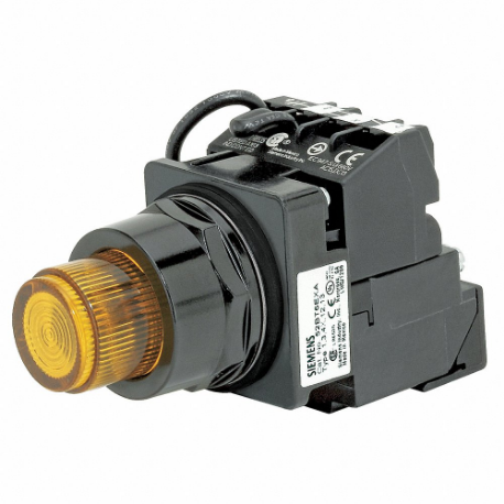 SIEMENS 52BT6D9AB Illuminated Push Button, Maintained/Momentary, Amber, 24V Ac/Dc | CU2TQF 41H077