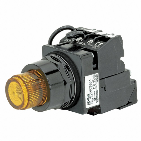 SIEMENS 52BT6D9J Illuminated Push Button, Maintained/Momentary, Amber, 24V Ac/Dc | CU2TQA 22KN34