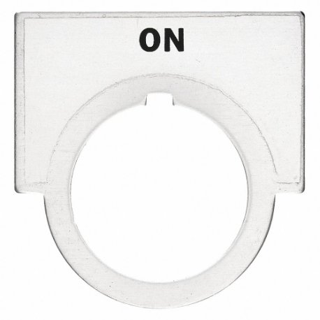 SIEMENS 52NL11 Legend Plate, On, 1/2 Round, Aluminum, Brushed Aluminum, 1.44 Inch Height, 2 Inch Wd | CU2URX 6EXE5