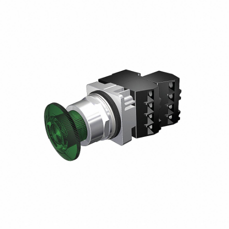 SIEMENS 52PR8DSG Illuminated Push Button, Turn To Release, Green, 24V Ac/Dc, 2Nc | CU2UJM 22KU16