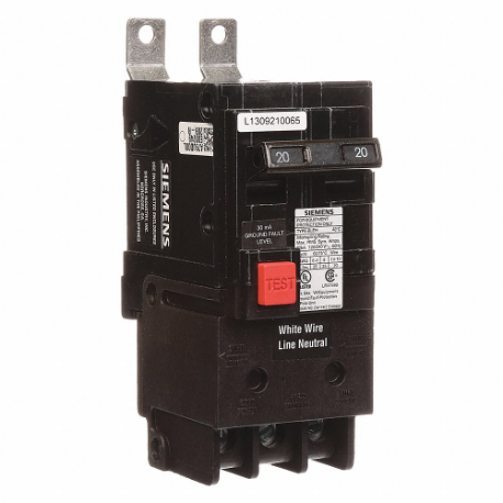 SIEMENS BE220H Miniature Circuit Breaker, 20 A, 120/240V AC, Single Phase, 22kA at 120/240V AC | CU2VBC 6FMF6