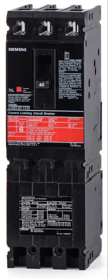 SIEMENS CED63A040 Bolt On Circuit Breaker Ced 40 Amp 600vac 3p 200kaic@480v | AG8MJW