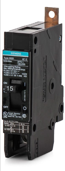 SIEMENS CQD180 Circuit Breaker Feed-thru 80 Amp 277vac 1p 14kaic@277v | AG8MPM
