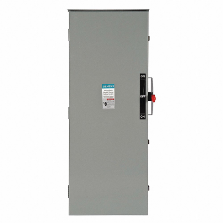 SIEMENS DTNF326 Safety Switch, Non-Fusible, 600 A, Three Phase, 240 Vac, Galvanized Steel, Indoor | CU2WQP 20RA72