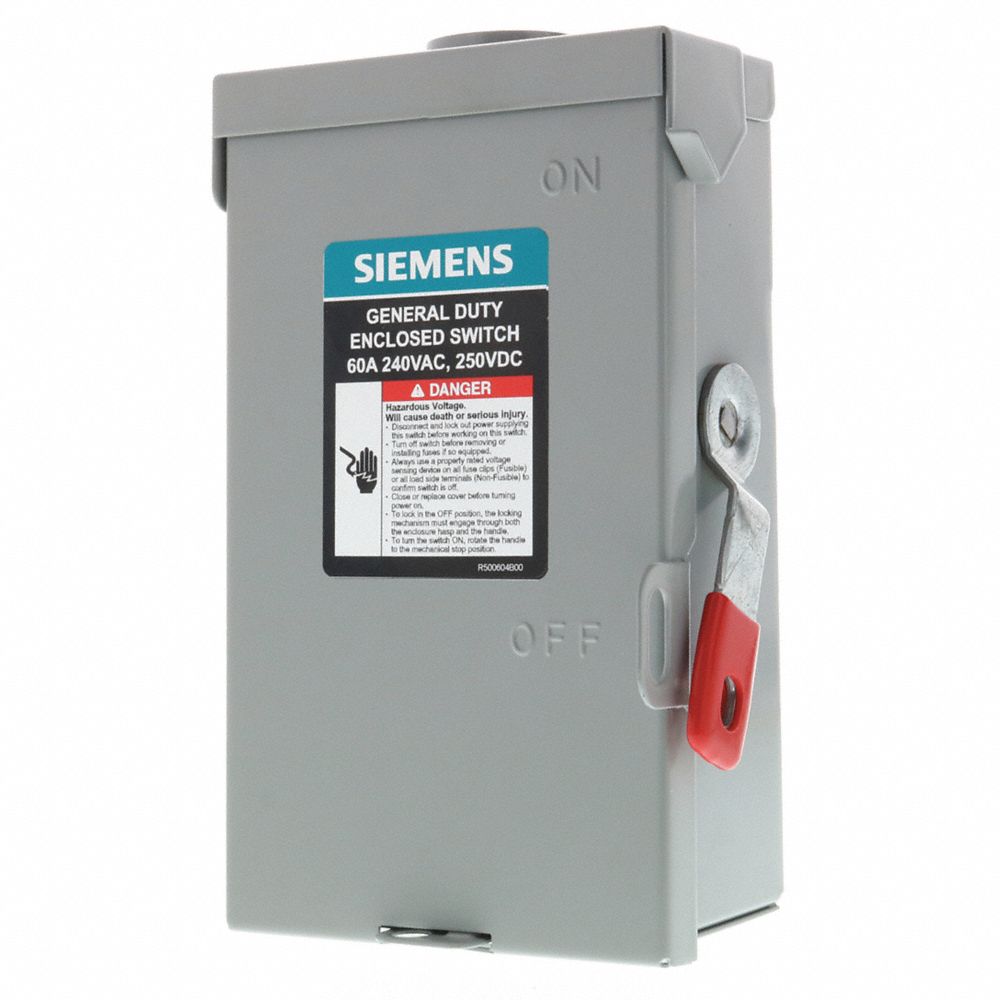 SIEMENS GNF222RA Safety Switch, General Duty, 2 Phase | CE9LAF 55CH52