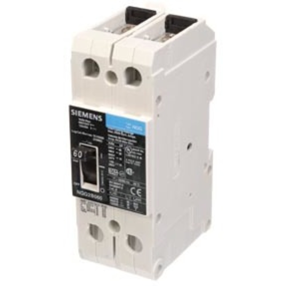 SIEMENS NGG2B060L Circuit Breaker Feed-thru 60 Amp 600vac 2p 25kaic@480v | AG8TGC