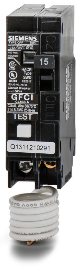 SIEMENS QF115H Plug In Circuit Breaker Q 15 Amp 120vac 1p 22kaic@120v | AG8UDE