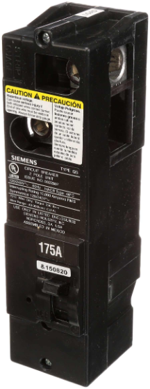 SIEMENS QS2175 Plug In Circuit Breaker Q 175 Amp 240vac 2p 10kaic@240v | AG8UKD