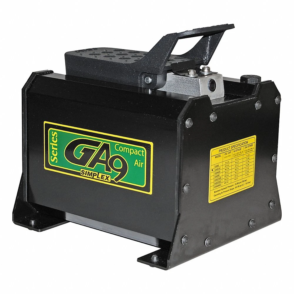 Air Pump, 10000 PSI Max, 230 cu Inch Reservoir Capacity, Foot, 3-Position