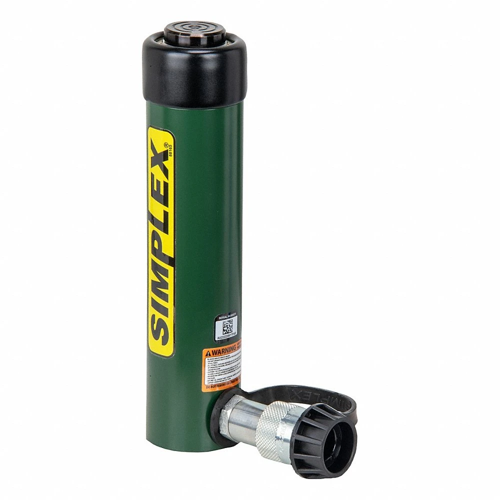 Cylinder, Single Acting, 10 ton Nominal Capacity, 6 Inch Nominal Stroke Length, Steel