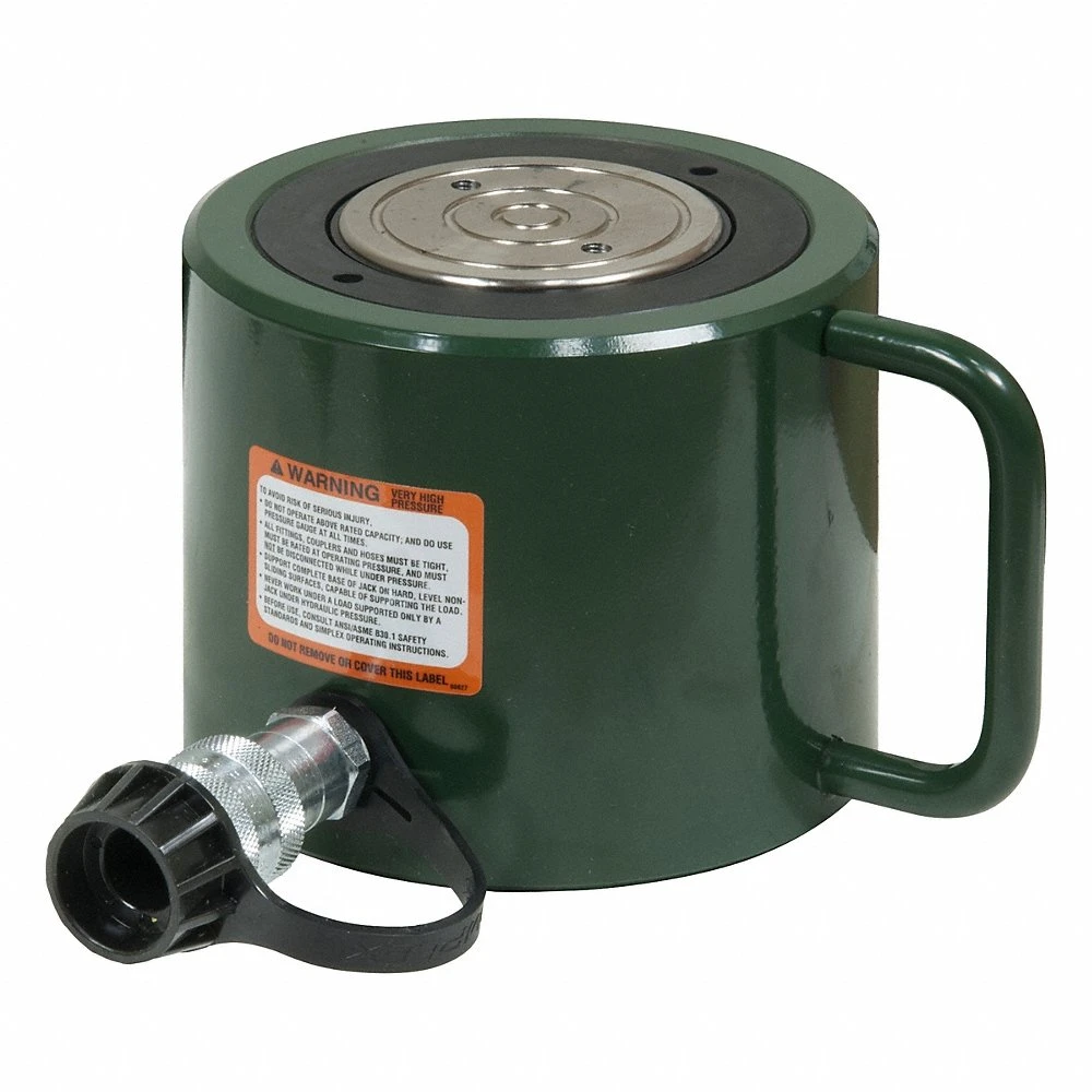 Cylinder, Single Acting, 100 ton Nominal Capacity, 2 1/4 Inch Nominal Stroke Lg, Steel