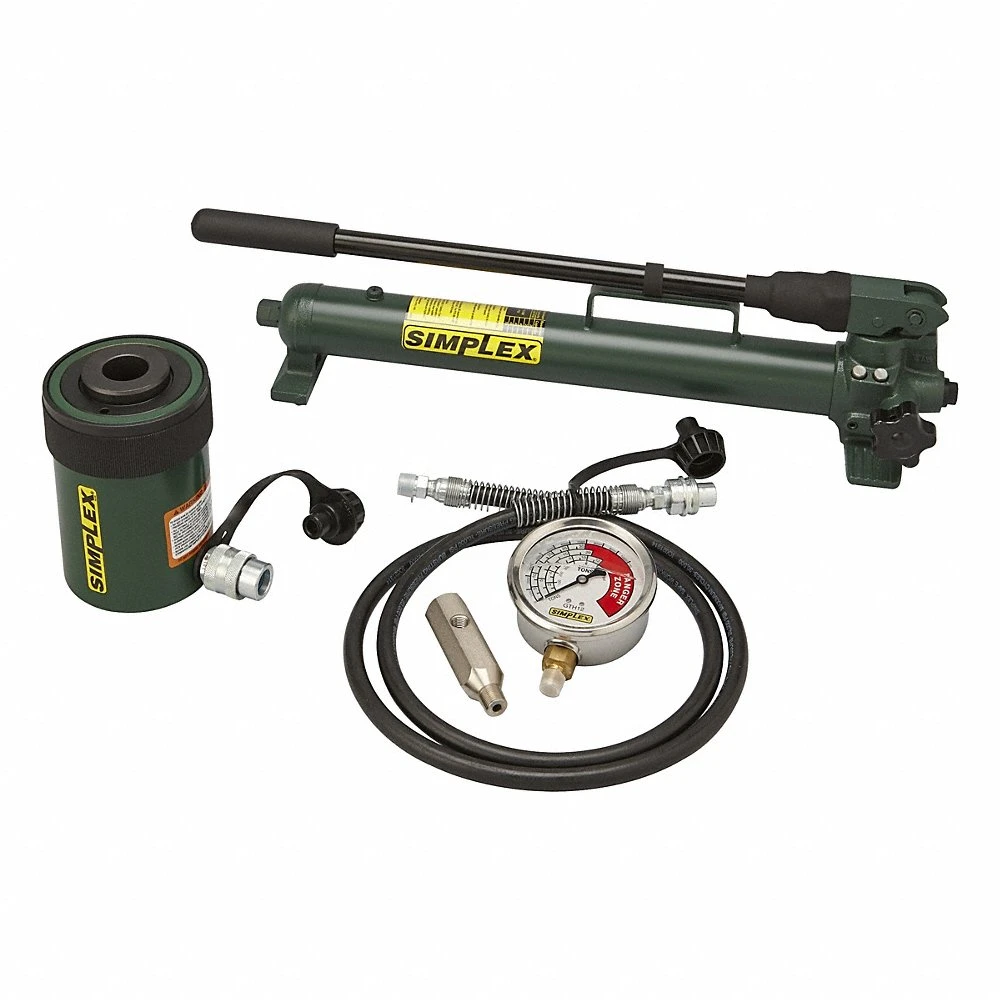 Cylinder and Hand Pump Set, 30 ton Cylinder Nominal Capacity, 2 1/2 Inch Cylinder Stroke