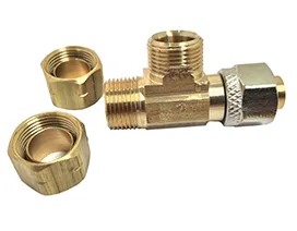 Add-A-Valve Fitting, 3/8 In Female Comp. X 3/8 In OD Comp. X 3/8 In OD Comp., 1/Bag