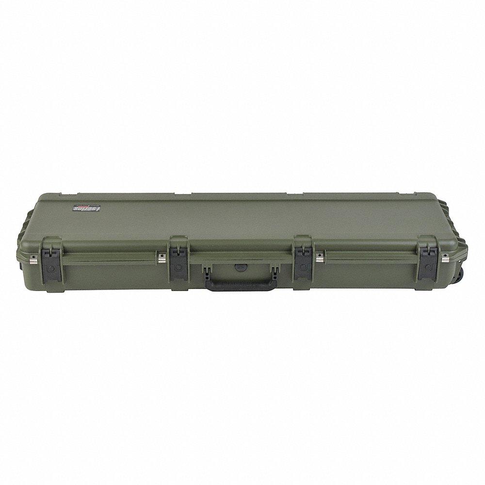 SKB 3I-3614-6M-L Protective Case, 14 1/2 Inch x 36 1/2 Inch x 6 Inch Size, Flat, Green, 2 Wheels | CU2YZB 418R43
