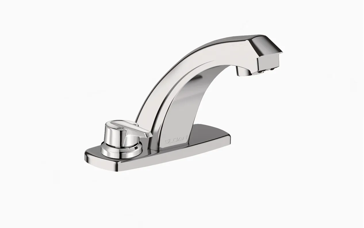 Mid Body Faucet, Deck Mounted, Infrared, 0.5 gpm, 4 Inch Trim Plate, CP Finish