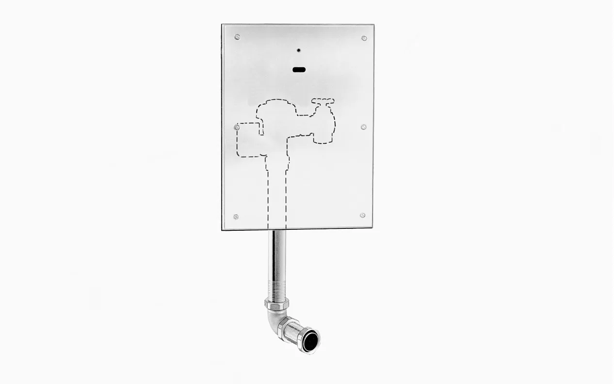 SLOAN 3581615 Single-Flush Sensor Concealed Flushometer, Hardwired, Rough Brass | BR3JKY