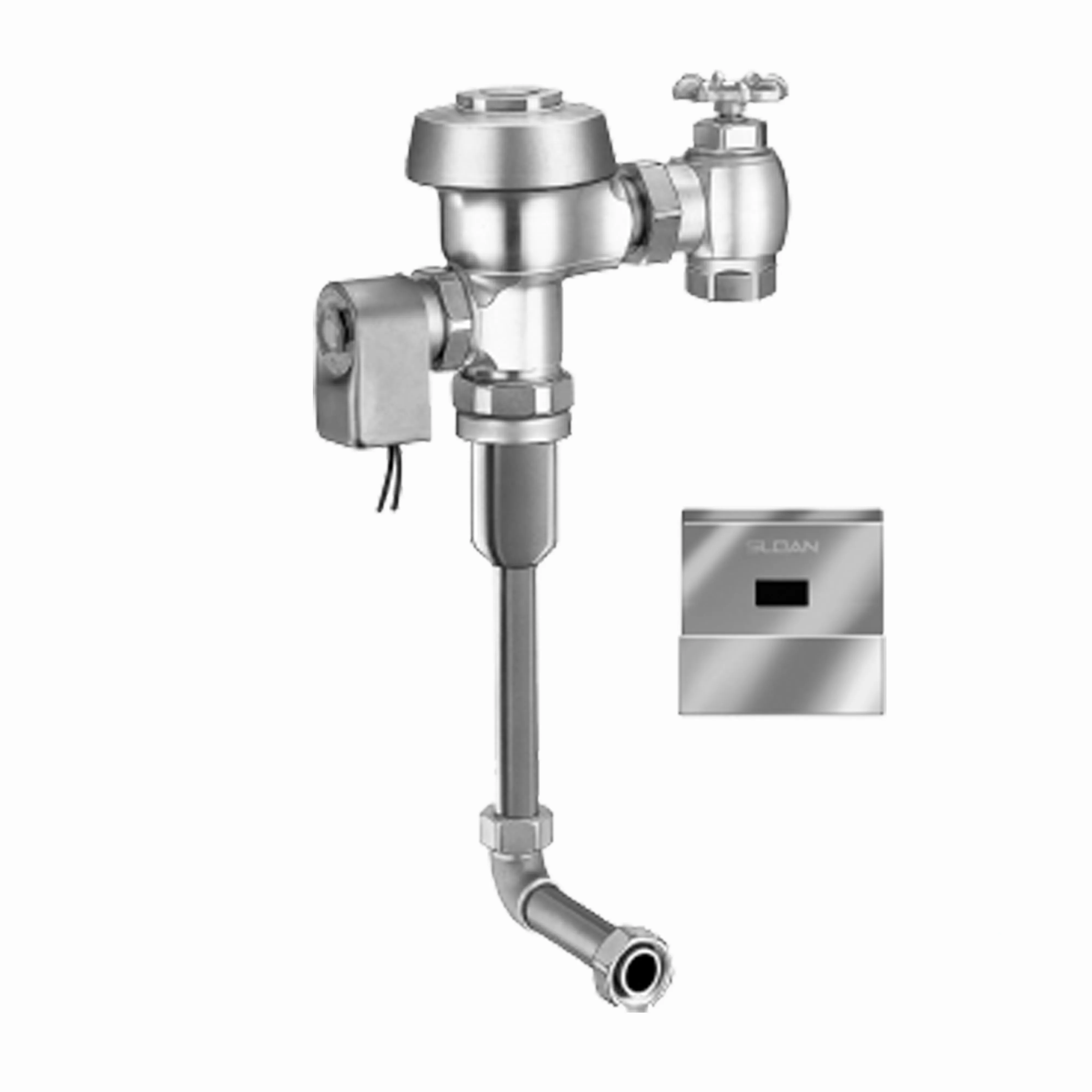 SLOAN 3915007 Single-Flush Sensor Concealed Flushometer, Hardwired, Rough Brass | BQ4QCL