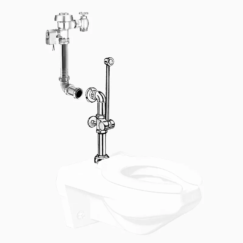 SLOAN 3917304 Single-Flush Manual Exposed Flushometer, Polished Chrome, 1.6 Gpf Flow Rate | BQ6QBE
