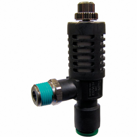 SMC VALVES ASV510F-04-10S Speed Exhaust Control Valve, Bspt X Tube, 1/2 Inch Port Size, 10 mm Tube Size | CU3AJF 5UPF7