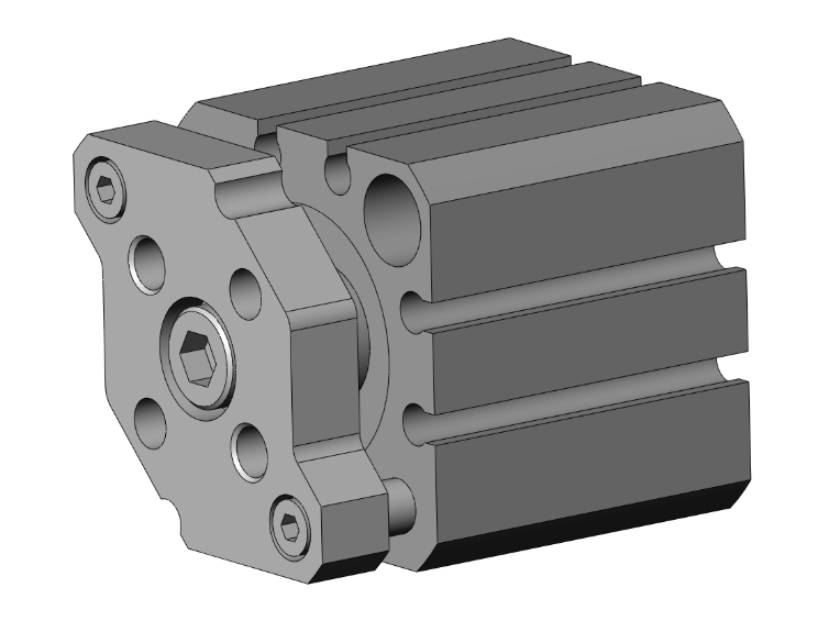 SMC VALVES CDQMB25-5 Compact Cylinder, 25 mm Size, Double Acting Auto Switcher | AM9CUB