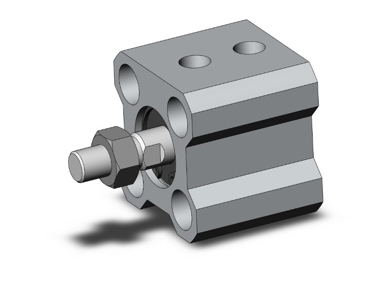 SMC VALVES CQ2B12-5DM Compact Cylinder, 12 mm Size, Double Acting | AL7EEN