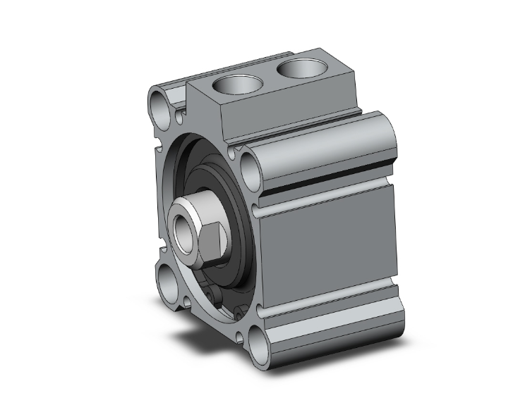 SMC VALVES CQ2B50-10DCZ Compact Cylinder, 50 mm Size, Double Acting | AN6ATY