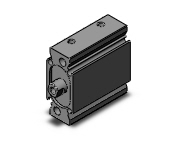 SMC VALVES CQUB25-10 Compact Cylinder, 25 mm Size, Double Acting | AM8WDV