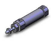 SMC VALVES NCJ2B16-100 Round Body Cylinder, 16 mm Size, Double Acting | AL4VBN