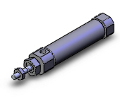SMC VALVES NCJ2B16-150R Round Body Cylinder, 16 mm Size, Double Acting | AL4KNX