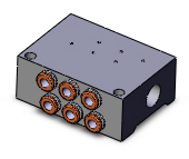 SMC VALVES SS5YJ3-41-03-C4 Valve Manifold, 1/4 Inch Built In Fitting | AL3UFL