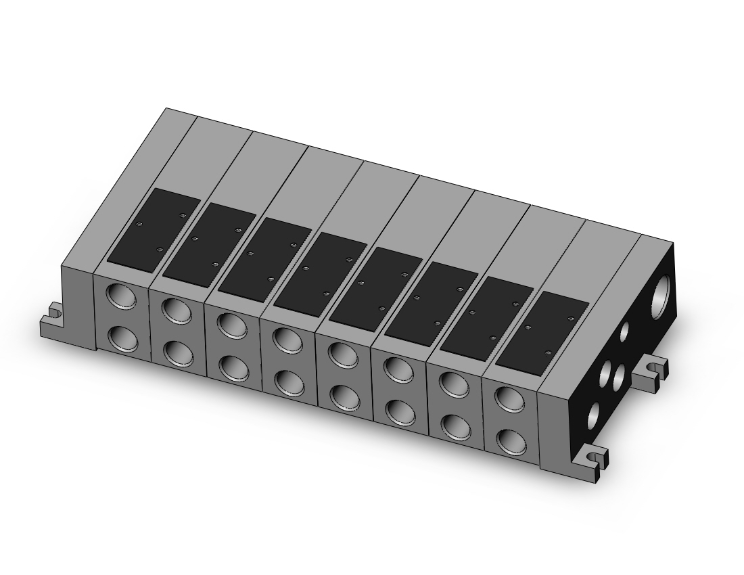 SMC VALVES VV5FS2-01-081-02T Valve Manifold, 1/4 Base Mount Size | AP2KCM