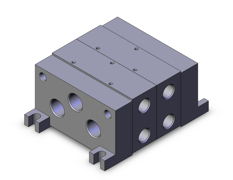 SMC VALVES VV5FS3-10-021-03T Valve Manifold, 3/8 Base Mount Size | AN8REC