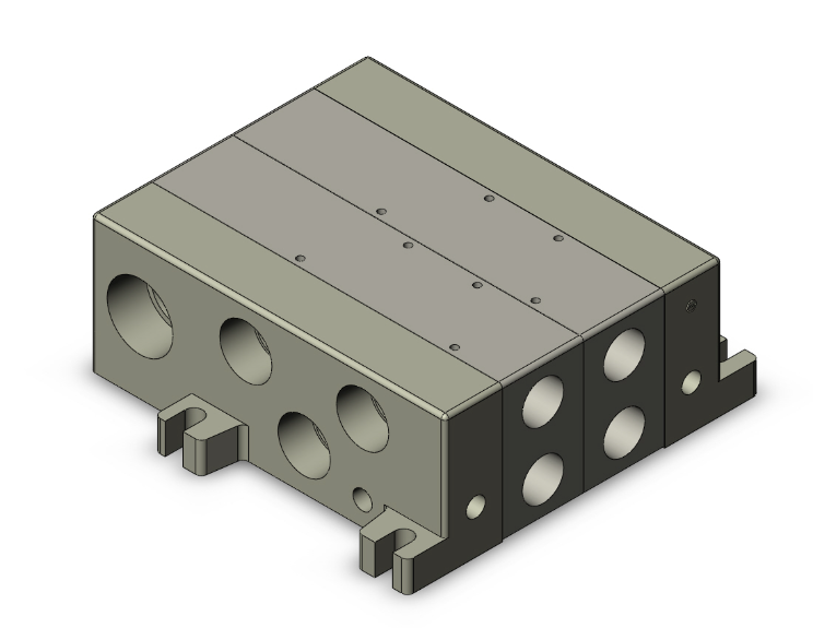 SMC VALVES VV5Q51-0204T1 Valve Manifold, 1/2 Base Mount Size | AM8AXV